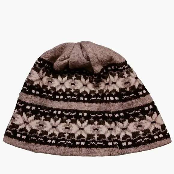 Knit Beanie Hat Eco Friendly Wool Blend Black Gray The Renewable Resource USA - Picture 1 of 7